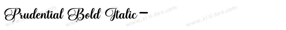 Prudential Bold Italic字体转换